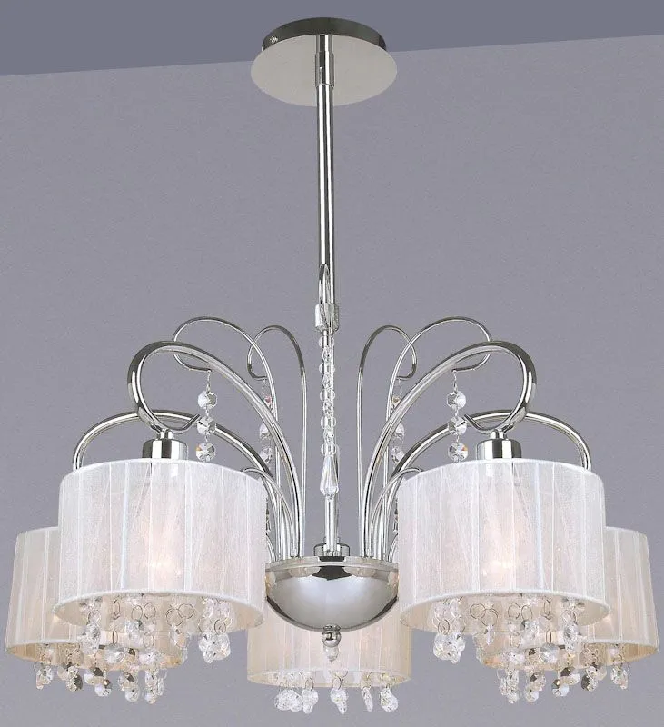 Span, klasyczna lampa wisząca, chromowana, E14, MDM1583/5 WH